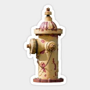 Peeling Yellow Fire Hydrant Sticker